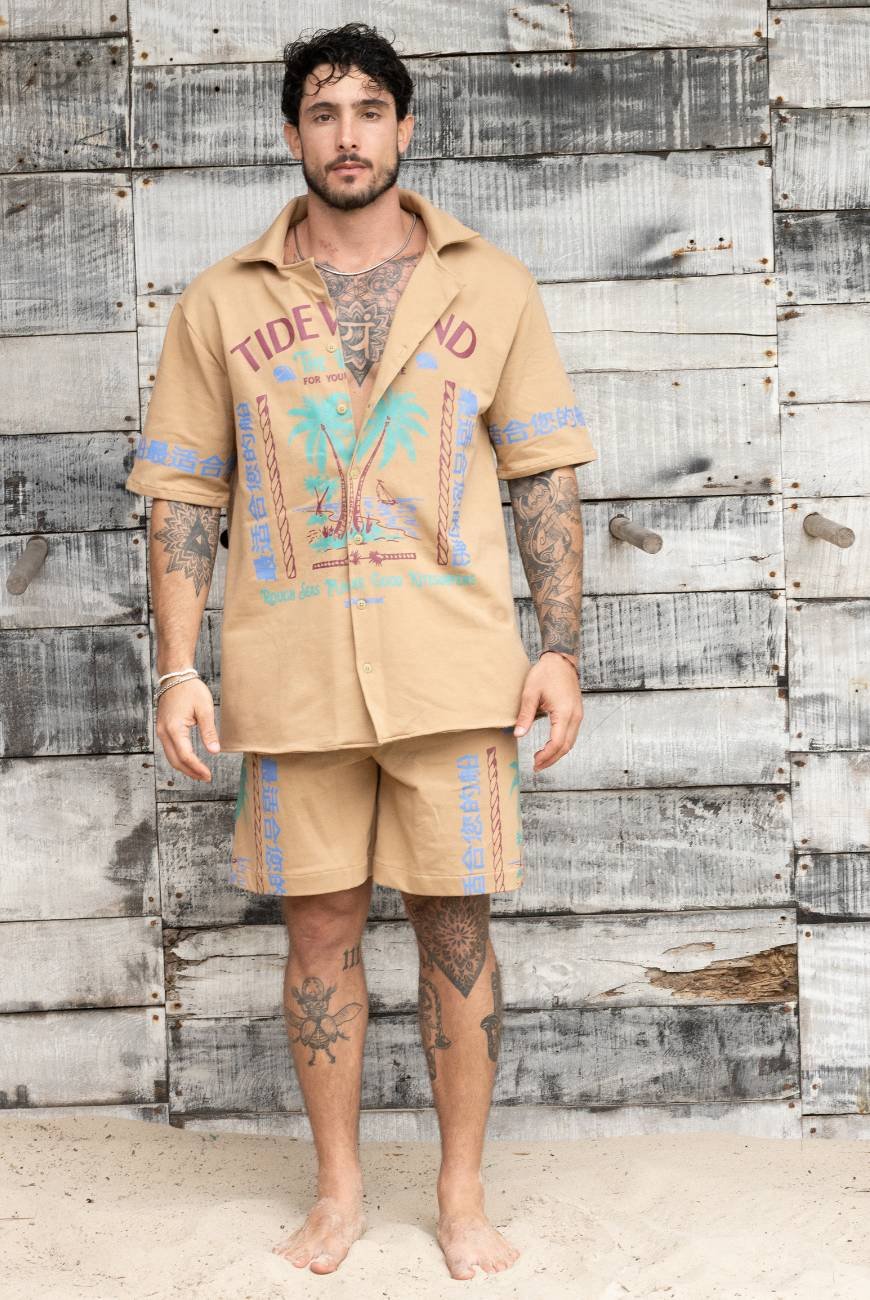 Bermuda Moletinho Sylt Kakhi - Imagem 2